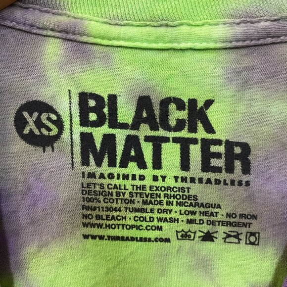 Black Matter Let's Call The Exorcist Tie Dye T-Shirt Extra Small - Picture 4 of 4